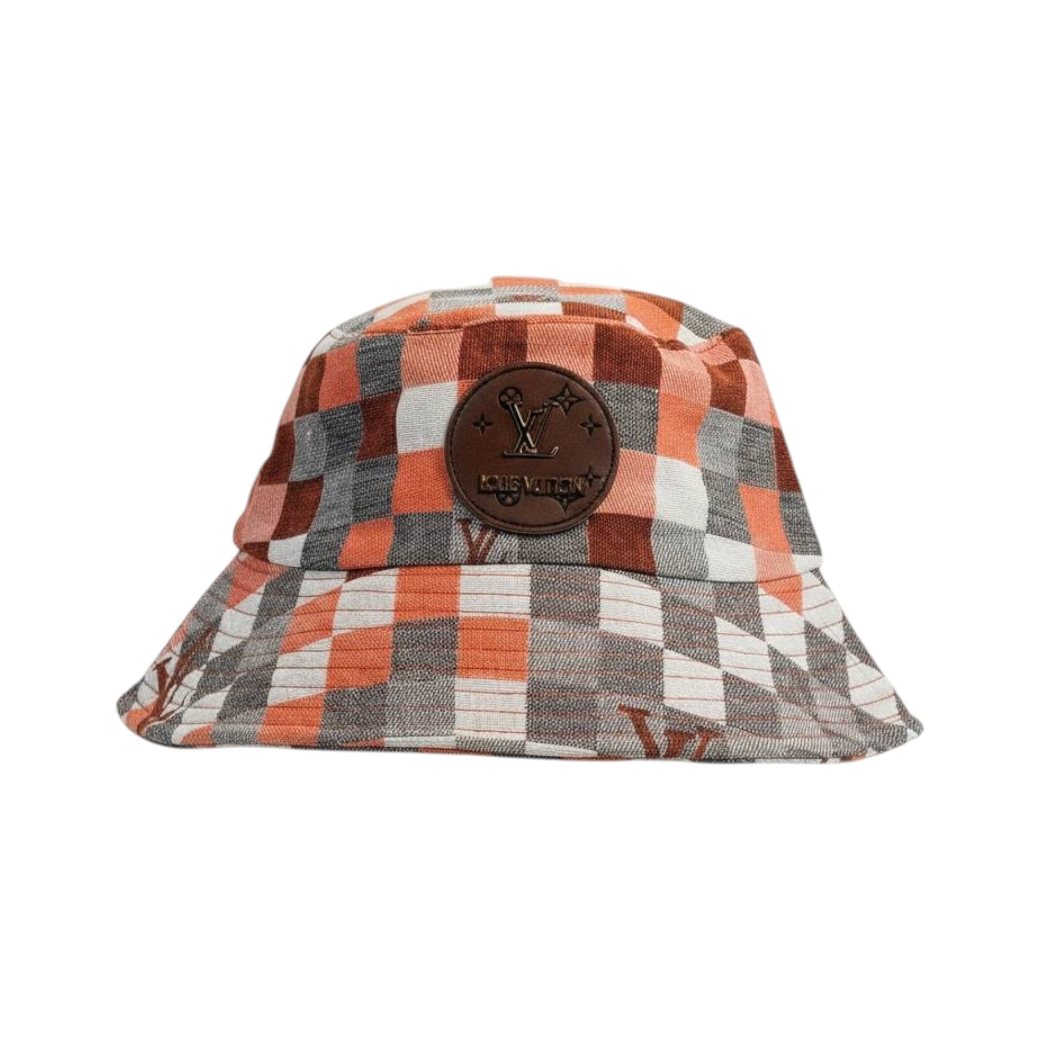 🧡 Louis Vuitton Checkered Bucket Hat | Adjustable Strap Outdoor Style 🎩 - MASTERPIECE