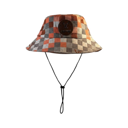 🧡 Louis Vuitton Checkered Bucket Hat | Adjustable Strap Outdoor Style 🎩 - MASTERPIECE
