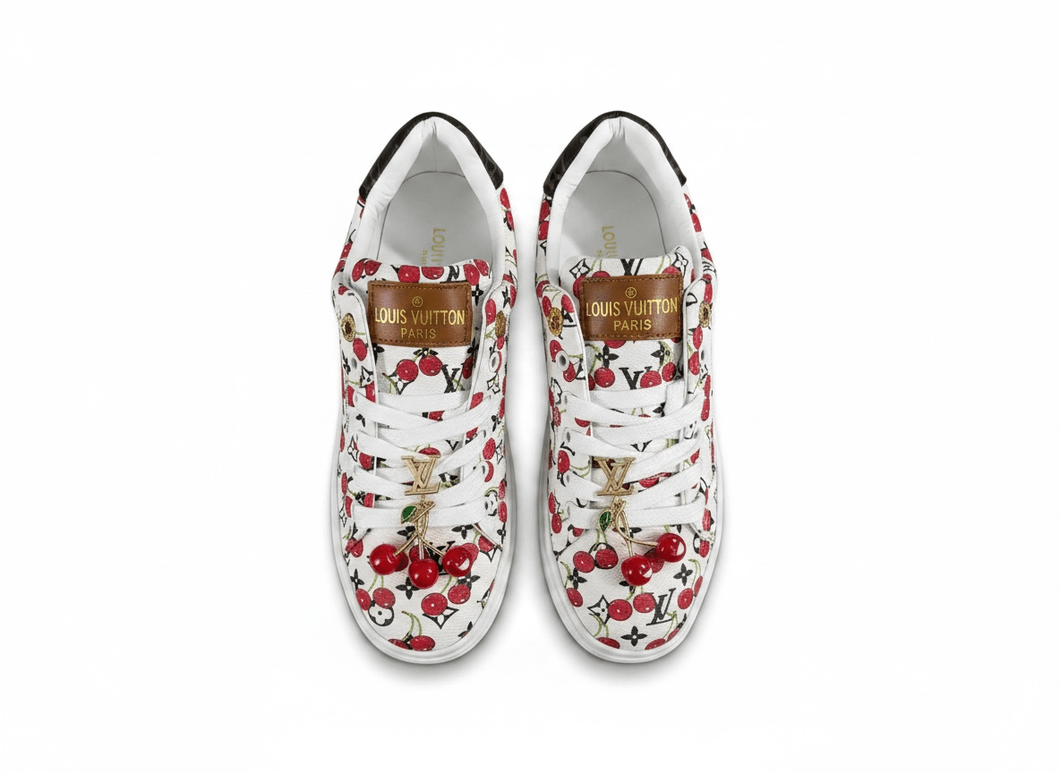 Louis Vuitton Cherry Blossom Monogram Platform Sneakers 🍒🤍 - MASTERPIECE