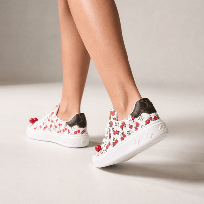 Louis Vuitton Cherry Blossom Monogram Platform Sneakers 🍒🤍 - MASTERPIECE