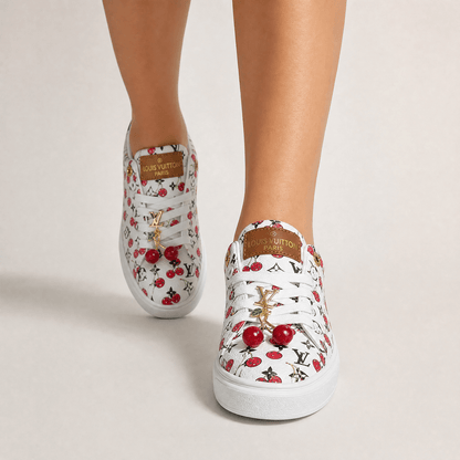 Louis Vuitton Cherry Blossom Monogram Platform Sneakers 🍒🤍 - MASTERPIECE