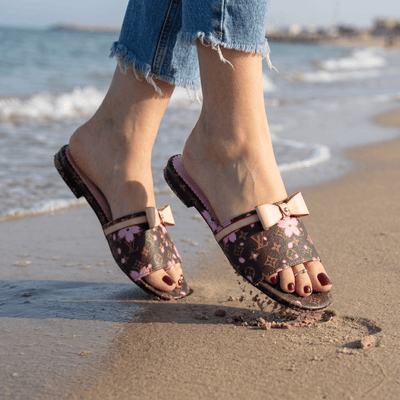 Louis Vuitton Cherry Blossom Monogram Slides – Pink Summer Edition 🌸✨ - MASTERPIECE