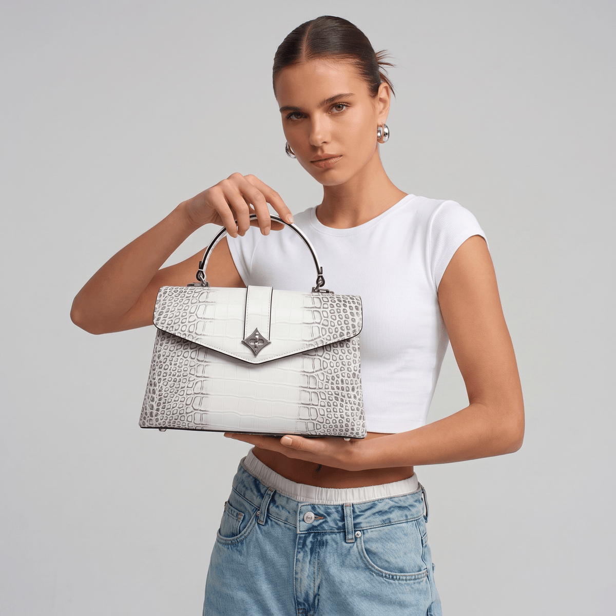 Louis Vuitton Croc-Embossed Top Handle Bag - MASTERPIECE