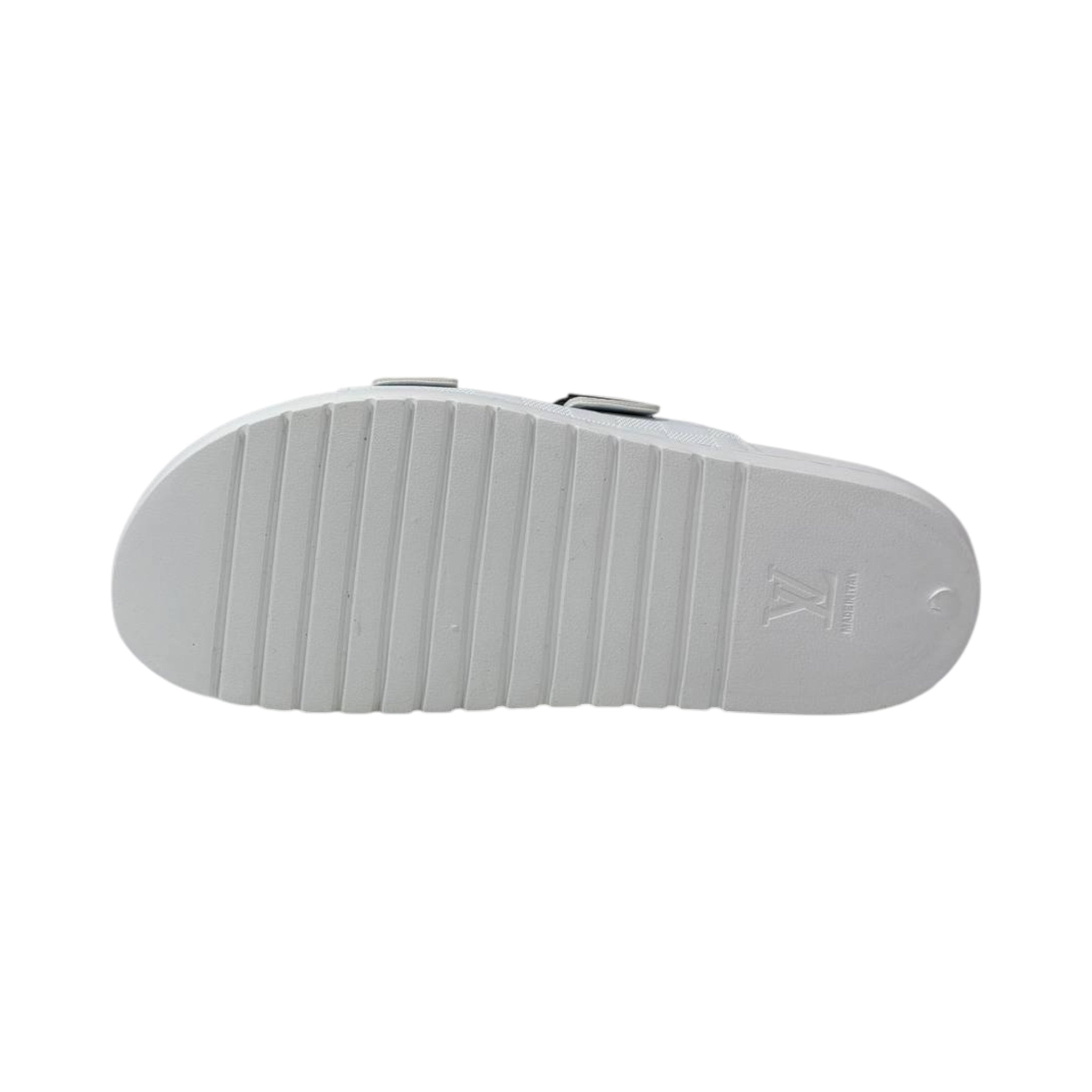 🤍 Louis Vuitton Damier Azur Double-Buckle Slides – Clean Luxury, Timeless Style - MASTERPIECE
