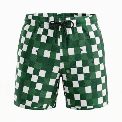 Louis Vuitton Damier Check Swim Shorts – Green & White 💚🏖️🌊 - MASTERPIECE