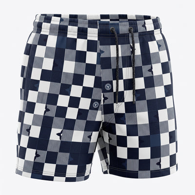 Louis Vuitton Damier Check Swim Shorts – Navy & White 🌊💙🤍 - MASTERPIECE