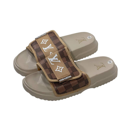 🤎 Louis Vuitton Damier Comfort Slides – Beige Luxury Edition - MASTERPIECE