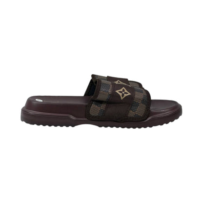 🟤 Louis Vuitton Damier Comfort Slides – Luxury Monogram Edition - MASTERPIECE