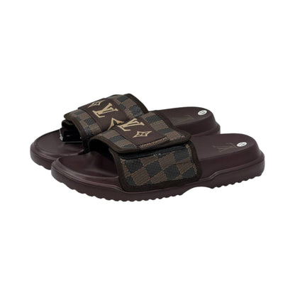 🟤 Louis Vuitton Damier Comfort Slides – Luxury Monogram Edition - MASTERPIECE