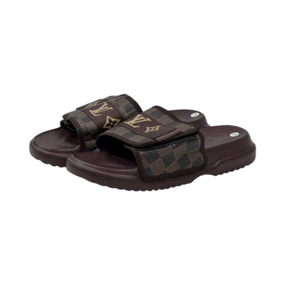🟤 Louis Vuitton Damier Comfort Slides – Luxury Monogram Edition - MASTERPIECE