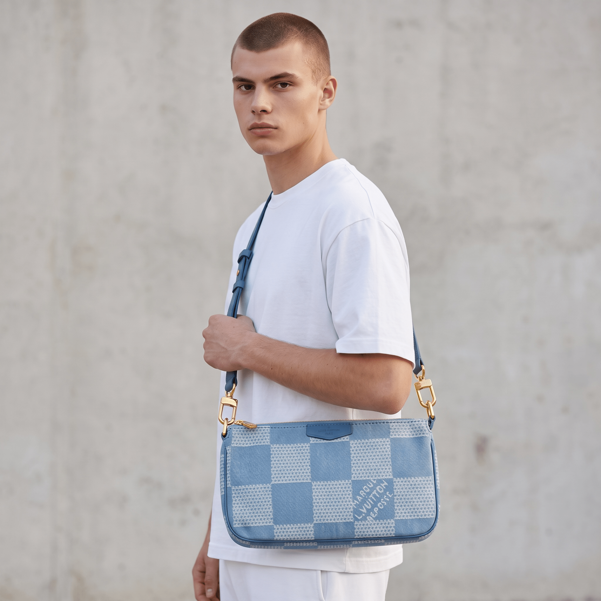 🩵✨ Louis Vuitton Damier Denim Crossbody Bag - MASTERPIECE