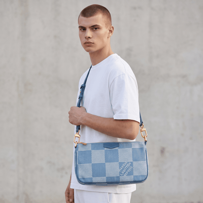 🩵✨ Louis Vuitton Damier Denim Crossbody Bag - MASTERPIECE