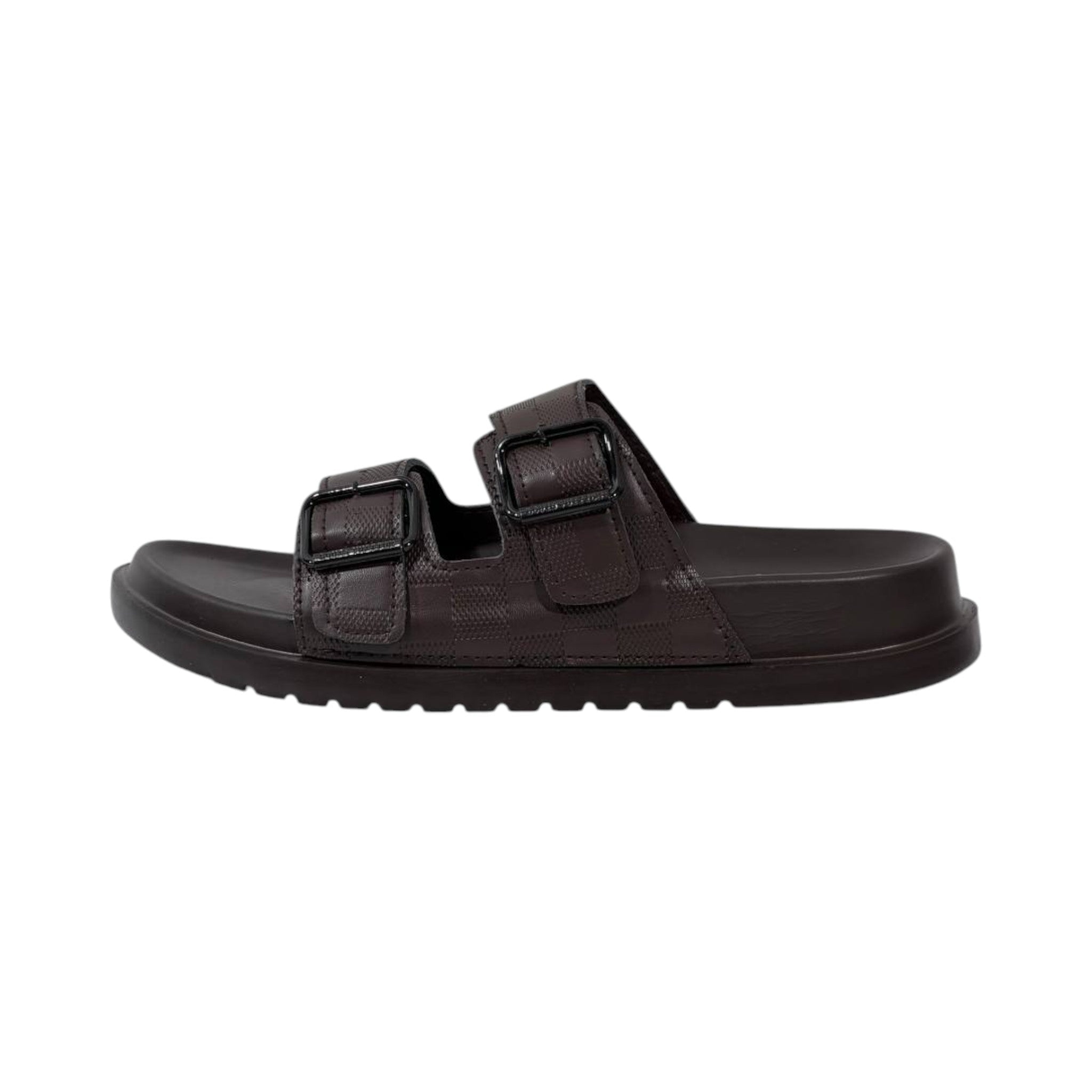🤎 Louis Vuitton Damier Double-Buckle Slides – Luxury Comfort Redefined - MASTERPIECE