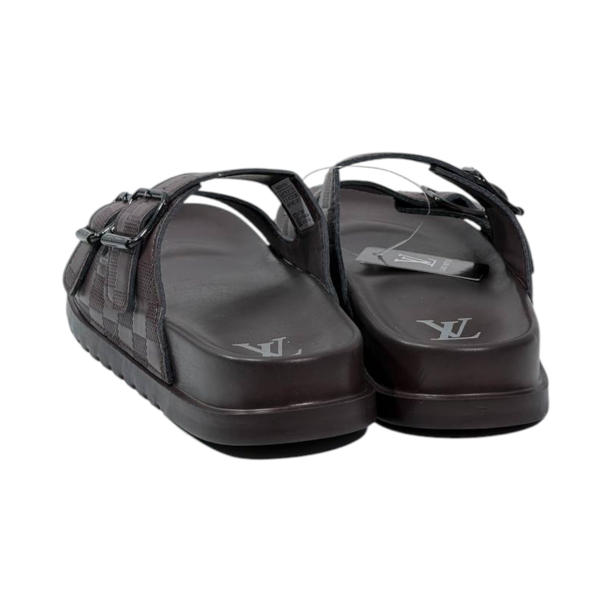 🤎 Louis Vuitton Damier Double-Buckle Slides – Luxury Comfort Redefined - MASTERPIECE
