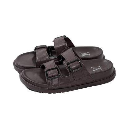 🤎 Louis Vuitton Damier Double-Buckle Slides – Luxury Comfort Redefined - MASTERPIECE
