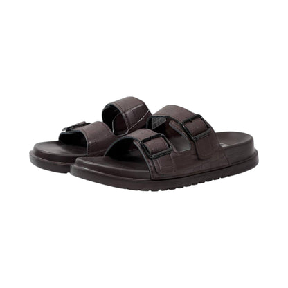 🤎 Louis Vuitton Damier Double-Buckle Slides – Luxury Comfort Redefined - MASTERPIECE