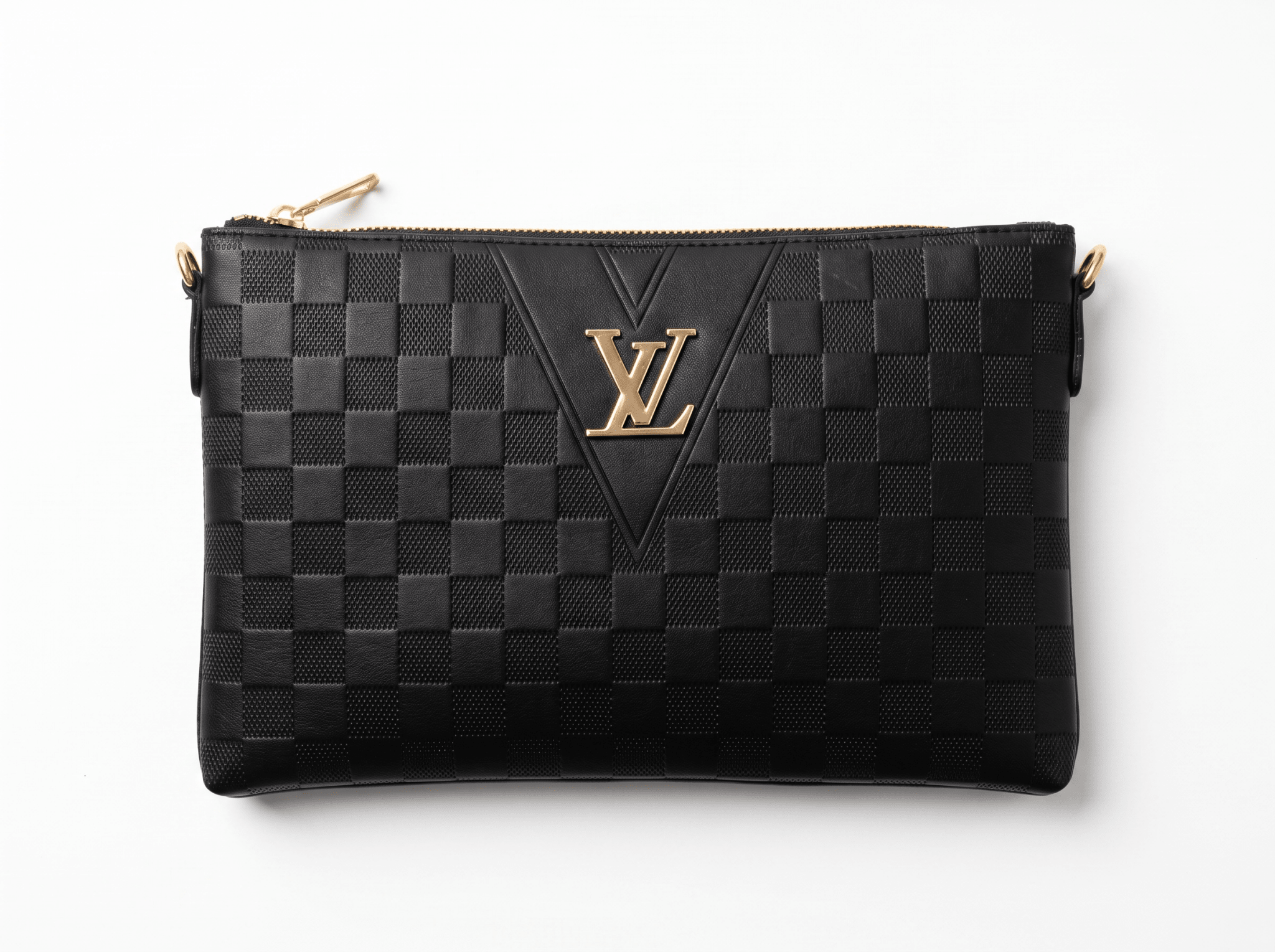 🖤✨ Louis Vuitton Damier Graphite Pochette – Black Leather Clutch 👜 - MASTERPIECE