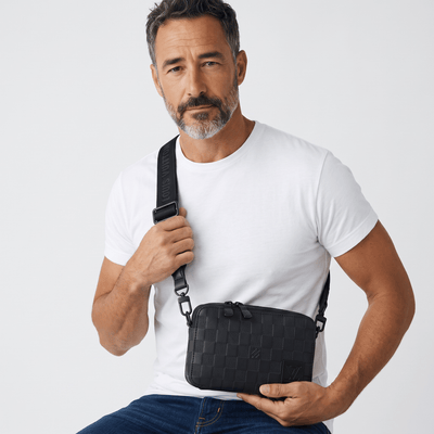 Louis Vuitton Damier Leather Crossbody Bag – Black - MASTERPIECE