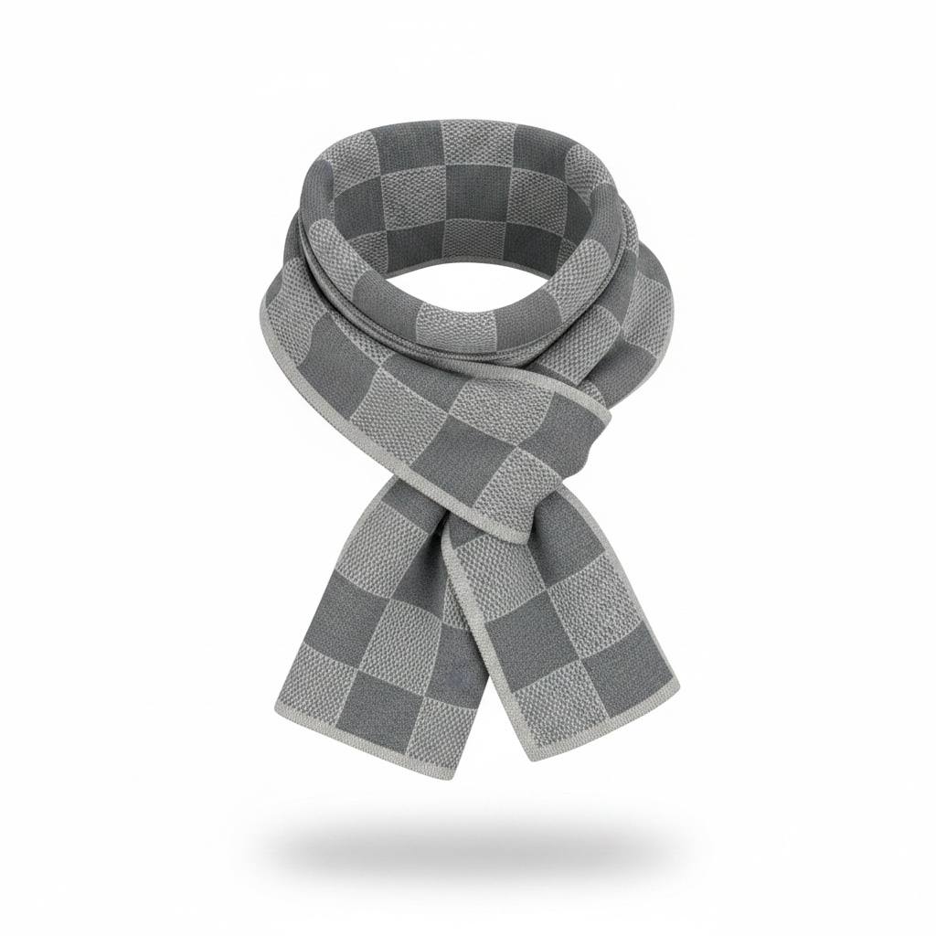 Louis Vuitton Damier Scarf – Grey Iconic Luxury 🩶🧣 - MASTERPIECE