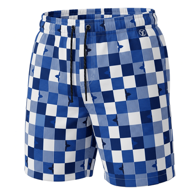 Louis Vuitton Damier Swim Shorts – Blue & White 🌊💙 - MASTERPIECE