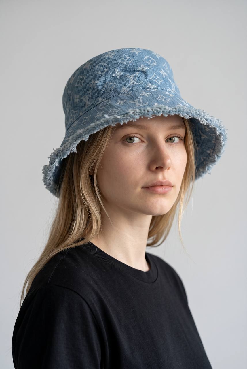 🧢 Louis Vuitton Denim Monogram Bucket Hat | Frayed Edge Luxury Style 💙✨ - MASTERPIECE