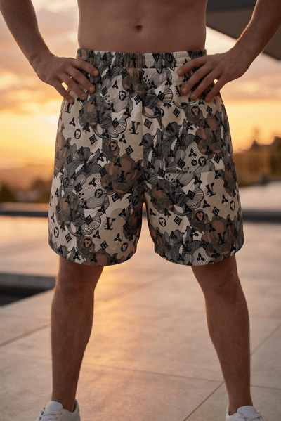 Louis Vuitton Floral Monogram Swim Shorts – Beige Multi 🌺🩳✨ - MASTERPIECE