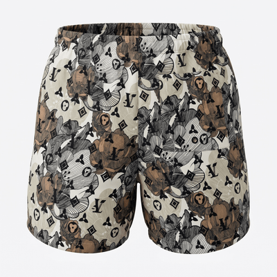 Louis Vuitton Floral Monogram Swim Shorts – Beige Multi 🌺🩳✨ - MASTERPIECE