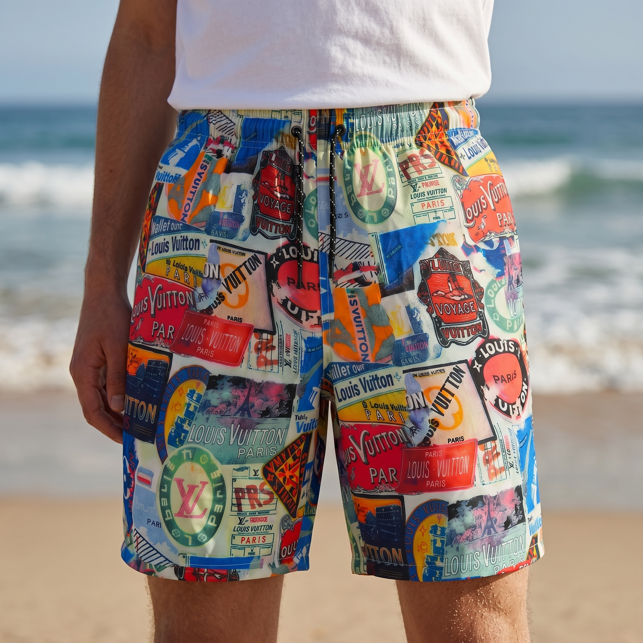 Louis Vuitton Graphic Print Swim Shorts 🌊🎨 - MASTERPIECE