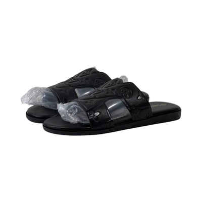 🖤 Louis Vuitton H Monogram Flat Slides – Black Luxury Edition - MASTERPIECE