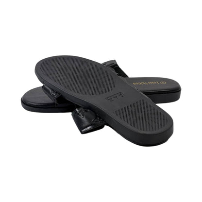 🖤 Louis Vuitton H Monogram Flat Slides – Black Luxury Edition - MASTERPIECE