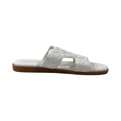 🤍 Louis Vuitton H Monogram Flat Slides – White Luxury Summer Edition - MASTERPIECE