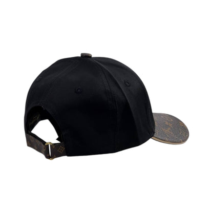 🧢 Louis Vuitton Inspired Black Cap | Monogram Brim Luxury Edition 🖤✨ - MASTERPIECE