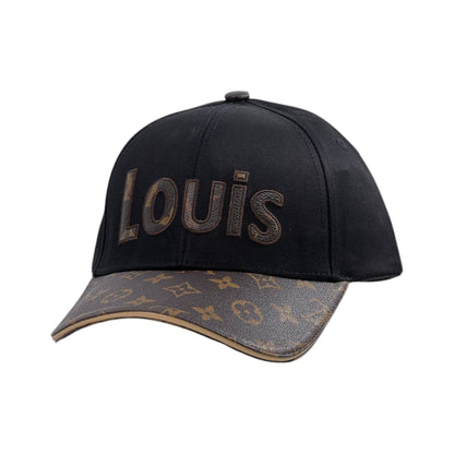 🧢 Louis Vuitton Inspired Black Cap | Monogram Brim Luxury Edition 🖤✨ - MASTERPIECE
