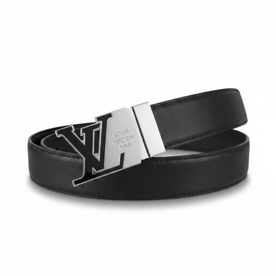 Louis Vuitton Luxury Black Belt 115CM – Silver LV Buckle Premium Designer Belt ✨🖤 - MASTERPIECE