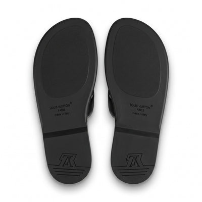 Louis Vuitton LV Cross Strap Leather Slides – Brown - MASTERPIECE