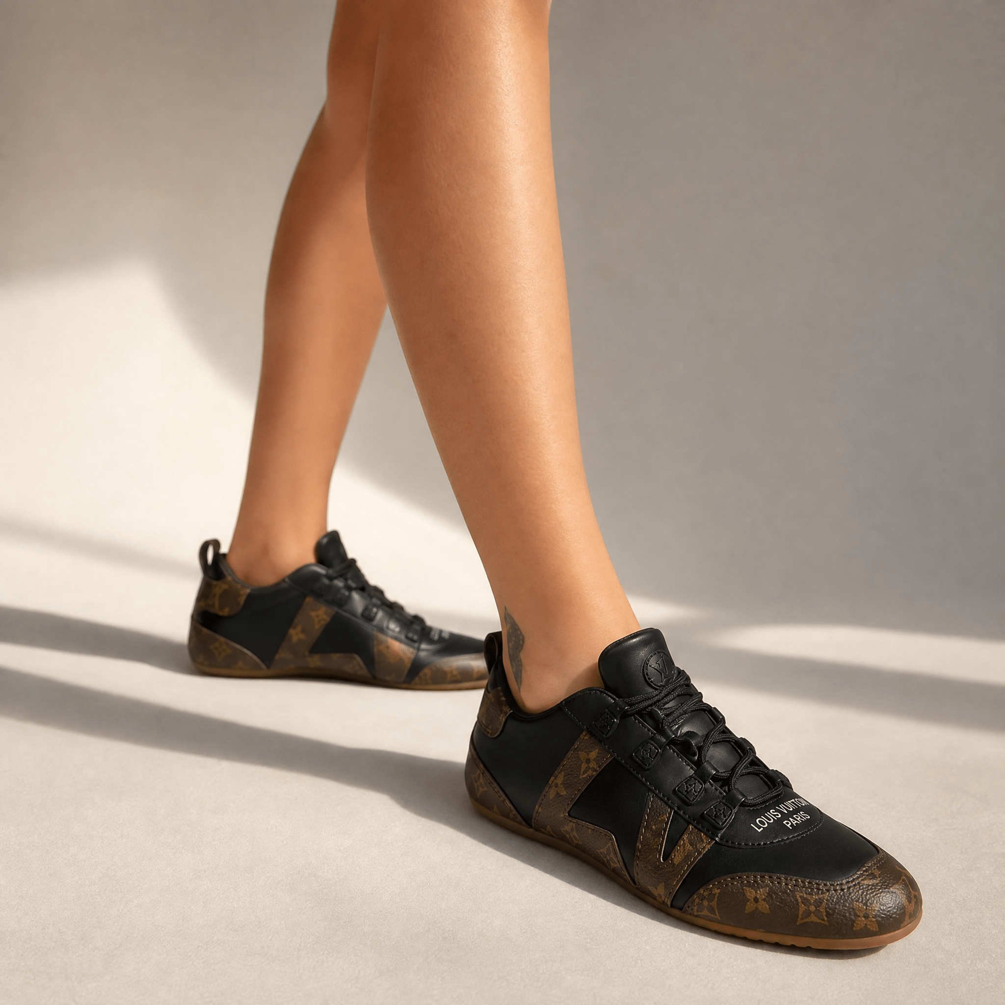 Louis Vuitton Monogram Black Retro Sneakers 🖤✨ - MASTERPIECE