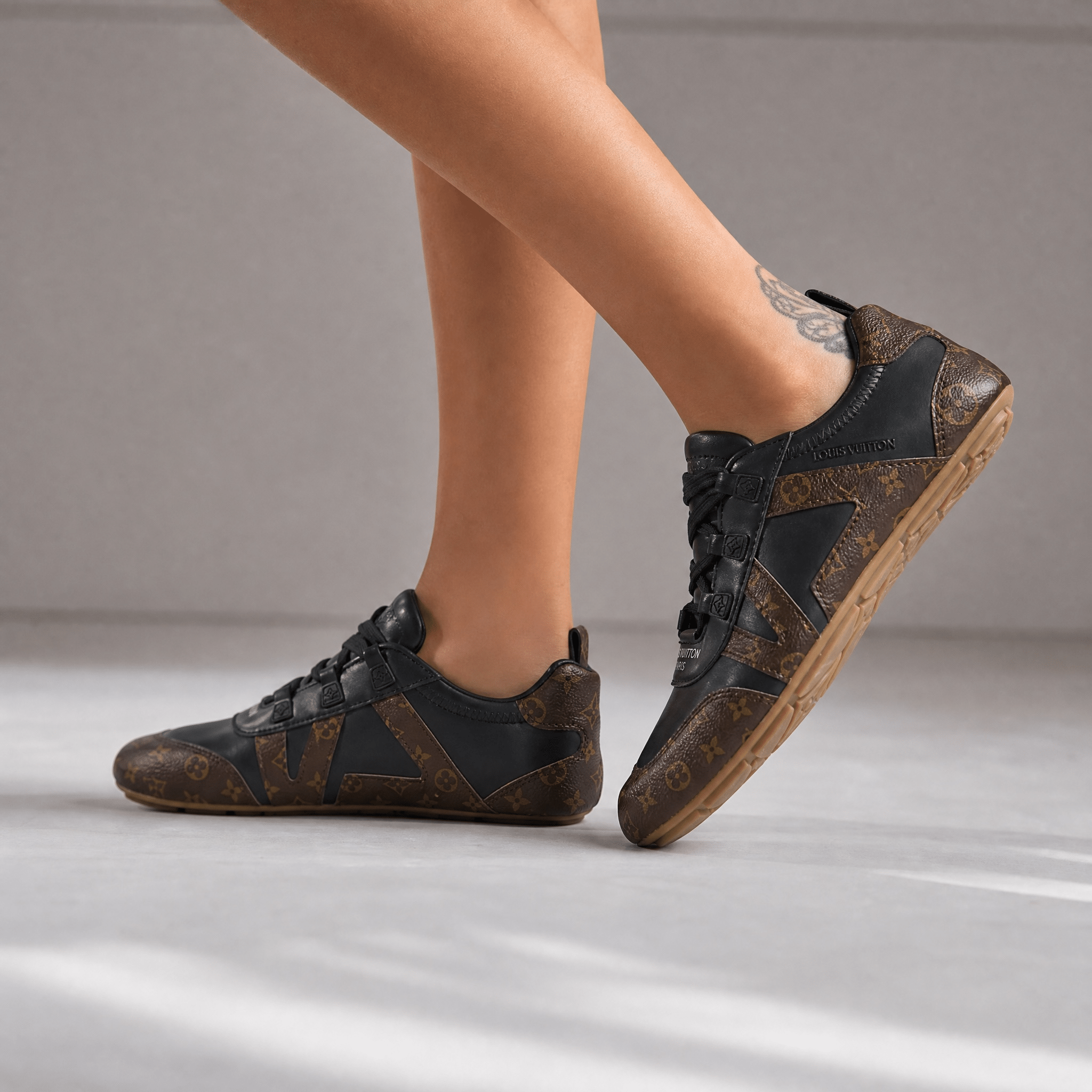 Louis Vuitton Monogram Black Retro Sneakers 🖤✨ - MASTERPIECE