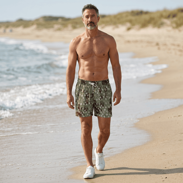 🌴 Louis Vuitton Monogram Camo Swim Shorts ✨
