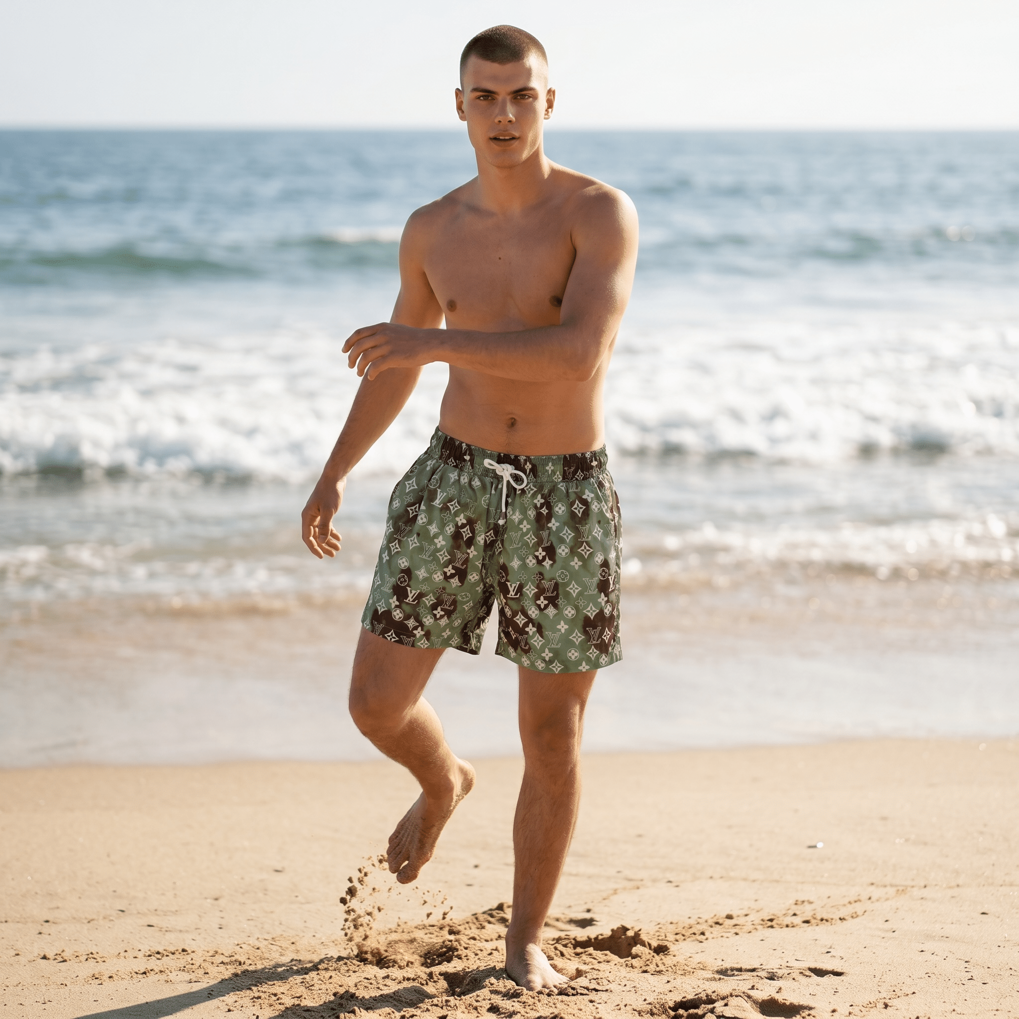 🌴 Louis Vuitton Monogram Camo Swim Shorts ✨ - MASTERPIECE