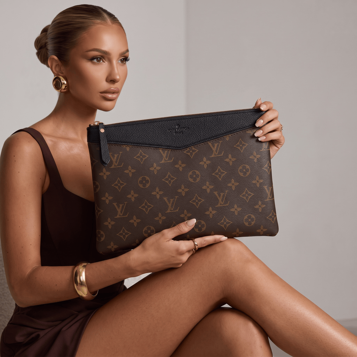 Louis Vuitton Monogram Canvas Large Wristlet Pouch - MASTERPIECE