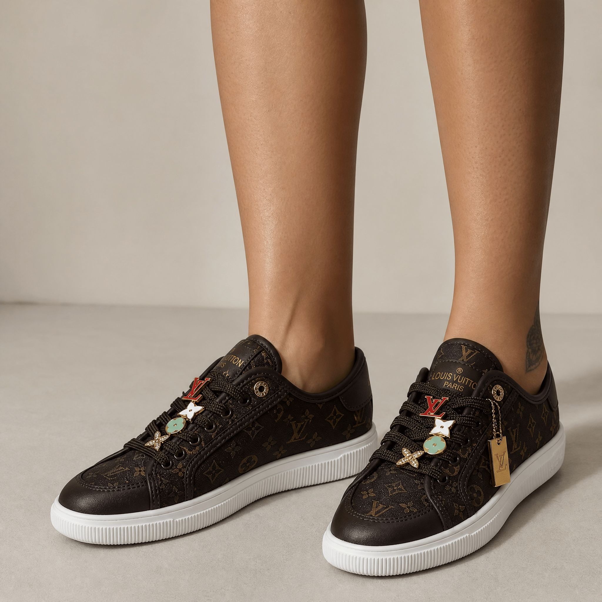 Louis Vuitton Monogram Charm Sneakers 🤎✨ - MASTERPIECE