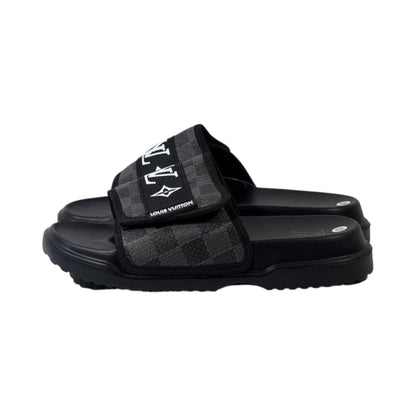 🖤 Louis Vuitton Monogram Comfort Slides – Graphite Damier Edition - MASTERPIECE