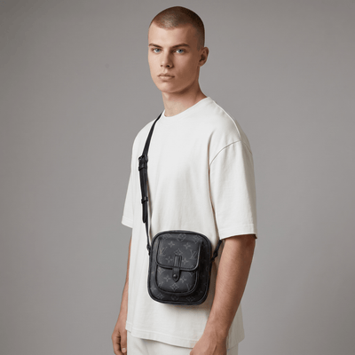 🖤 Louis Vuitton Monogram Eclipse Vertical Crossbody Bag – Black - MASTERPIECE