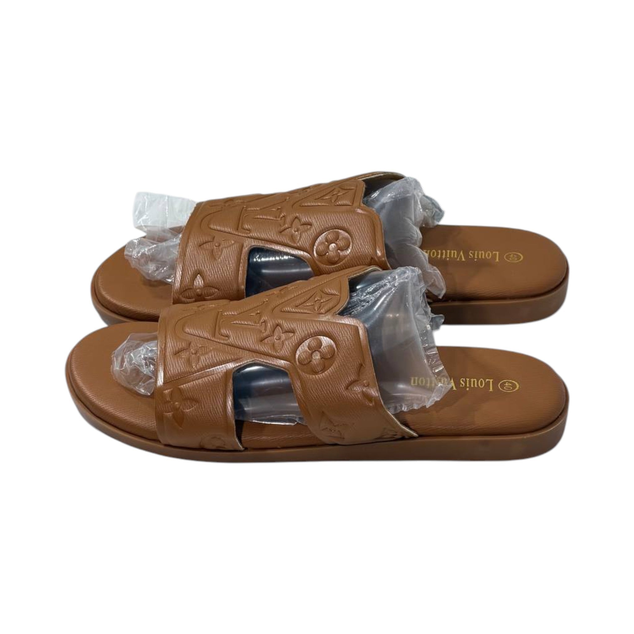 🤎 Louis Vuitton Monogram Embossed Waterfront Slides – Signature Luxury Edition - MASTERPIECE