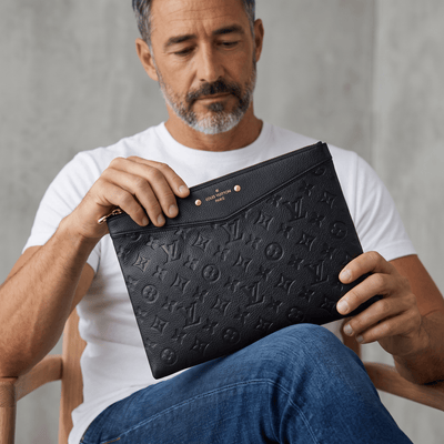 Louis Vuitton Monogram Empreinte Leather Pouch — Black - MASTERPIECE