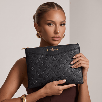 Louis Vuitton Monogram Empreinte Leather Pouch — Black - MASTERPIECE