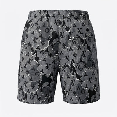 Louis Vuitton Monogram Floral Swim Shorts – Charcoal Grey 🩶🖤🌊 - MASTERPIECE