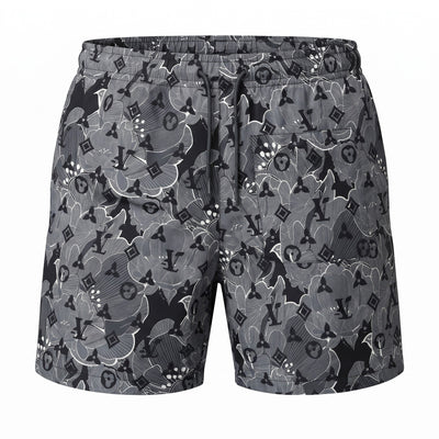 Louis Vuitton Monogram Floral Swim Shorts – Charcoal Grey 🩶🖤🌊 - MASTERPIECE