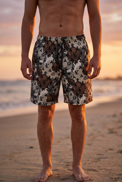 Louis Vuitton Monogram Floral Swim Shorts 🌊🌺🖤 - MASTERPIECE