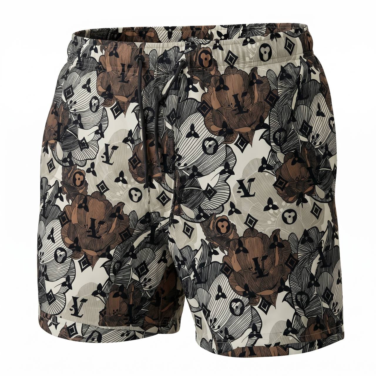 Louis Vuitton Monogram Floral Swim Shorts 🌊🌺🖤 - MASTERPIECE